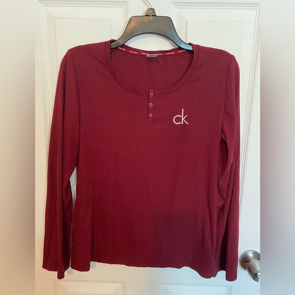Calvin Klein Red Long Sleeve sleepwear